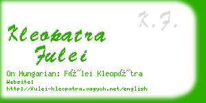 kleopatra fulei business card